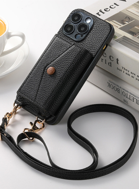 适用小米POCOF6PRO手机壳F6补妆镜F5Pro插卡套F5斜跨绳F4Gt钱包F3复古F2Pro化妆F1小众f2可装卡时尚防摔创意