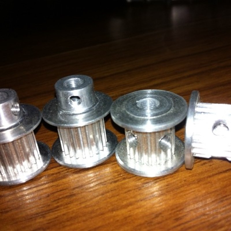 MXL同步带轮 20齿 带2个挡板 带台阶 内孔5mm 速比可配1;2 1.5