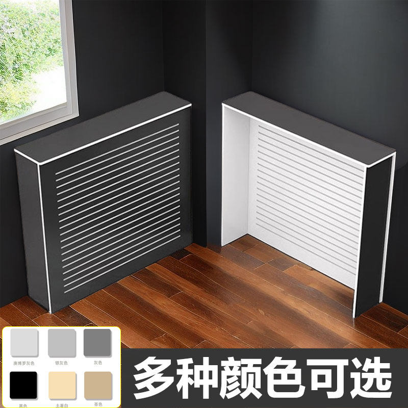 地暖分水器遮挡罩地热门老式铸铁暖气片管道遮挡柜装饰遮丑挡板