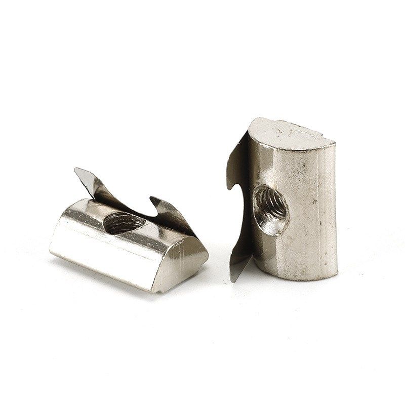 弹片螺母-铝型材配件-A3钢-镀白锌 弹片螺母后装侧装螺母,五金/工具,螺母,淘宝优惠券,粉丝福利购,淘宝优惠卷
