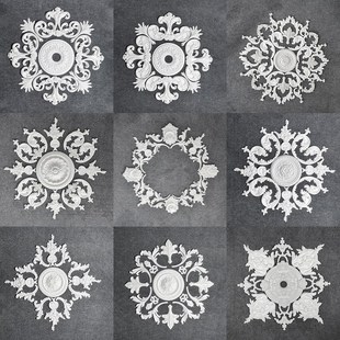 石膏线灯盘c拼花圆盘法式欧式客厅吊顶灯装饰雕花圆型石膏线条灯