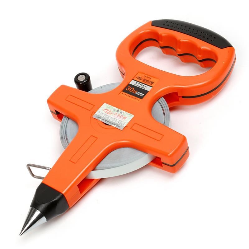 30米50米工程架式长钢卷尺y软尺布尺米尺钢卷尺皮尺拉尺卷尺尺摇