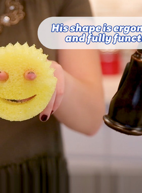 美国Scrub Daddy笑脸经典老爸魔力清洁擦厨房去污擦锅海绵洗碗擦