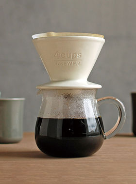 日本KINTO正品咖啡滤杯过滤杯4杯容量陶瓷树脂过滤器锥形手冲过滤