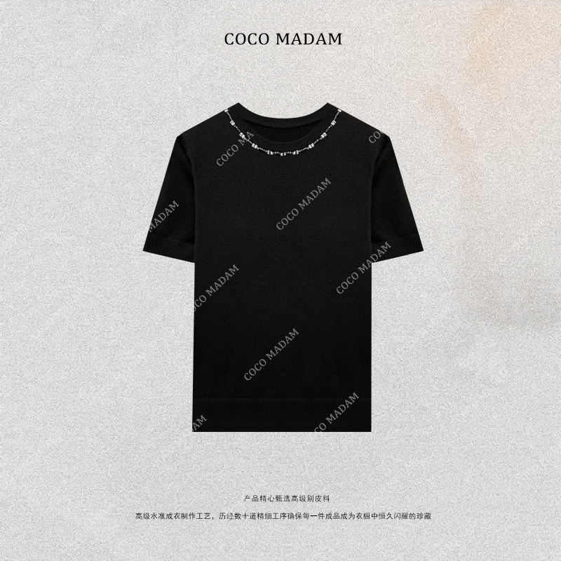 NIUNIU ·T-2070 圆领女修身法式羊毛衫毛衣纯色秋冬套衫