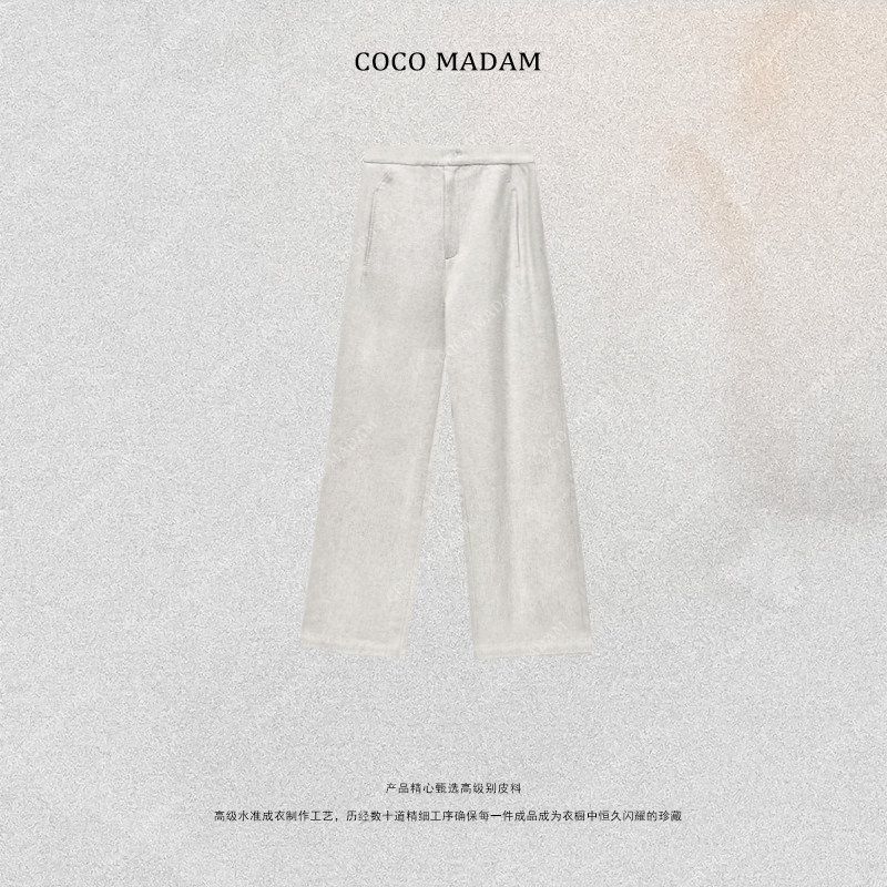 NIUNIU ·T-1896 加厚高腰简约休闲直筒裤休闲裤阔腿裤秋冬