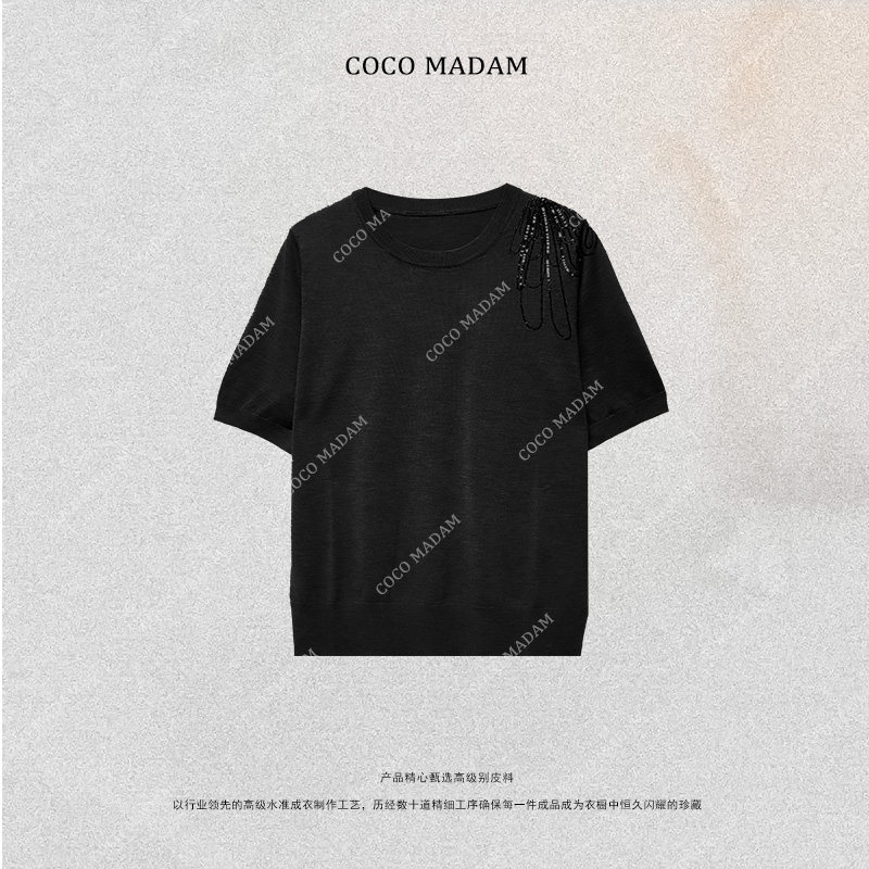 NIUNIU · T-005  时尚休闲春夏舒适圆领短袖女士设计感T恤