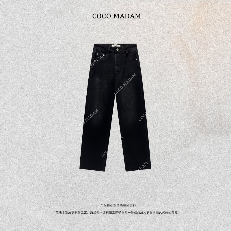 NIUNIU ·T-2037 牛仔裤百搭修身女直筒裤高腰牛仔裤