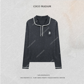 长袖 NIUNIU 翻领上衣 毛针织衫 秋季 ·T 1427