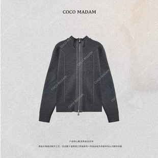 383 秋季 新品 NIUNIU 百搭立领毛衣开衫 Niu 简约时尚 外套