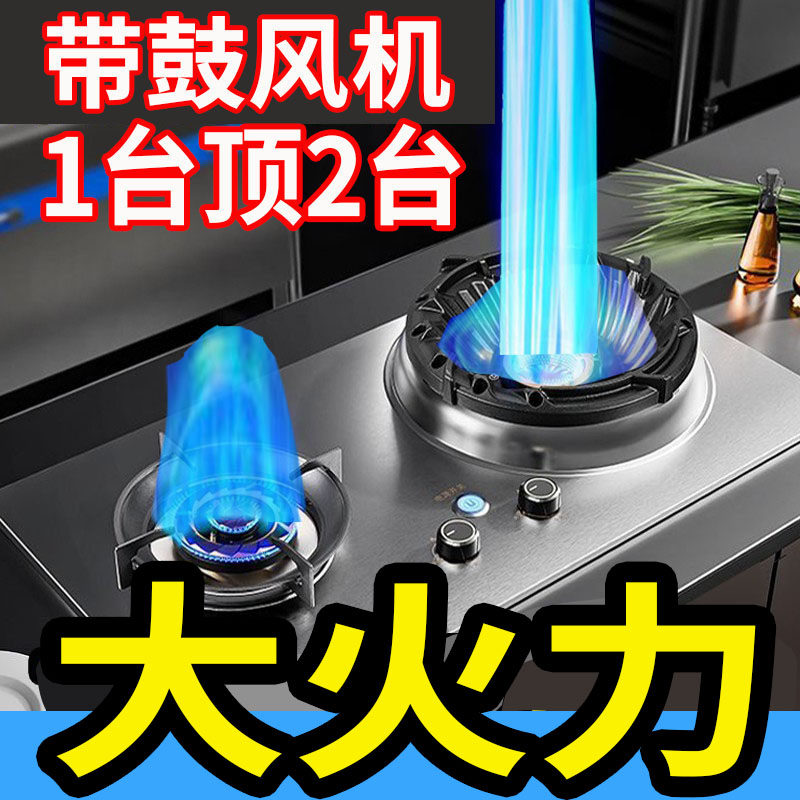 特大火力燃气灶双灶家庭用液化气天然气台嵌入式霸王猛火炉煤气灶