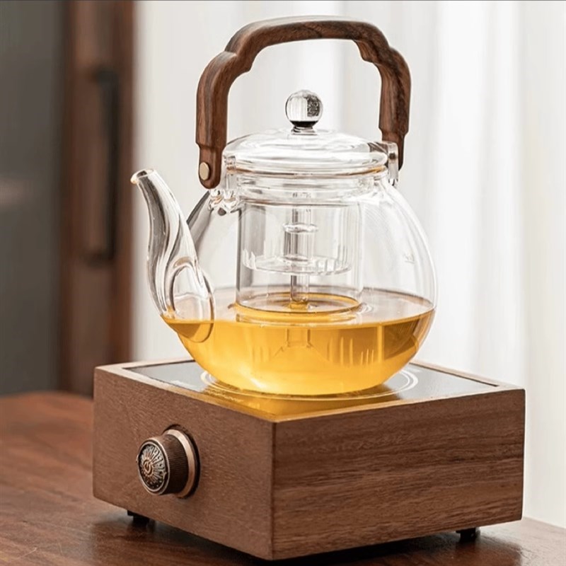 匠吟耐热玻璃煮茶壶电陶t炉泡茶专用煮茶器烧水壶玻W璃蒸茶壶泡茶