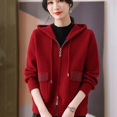 妈妈2025新款秋冬毛呢外套