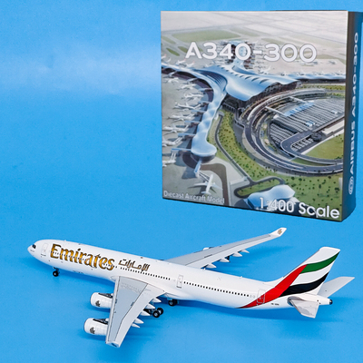 AV 1:400阿联酋航空空客A340-300客机A6-ERS仿真合金飞机模型摆件