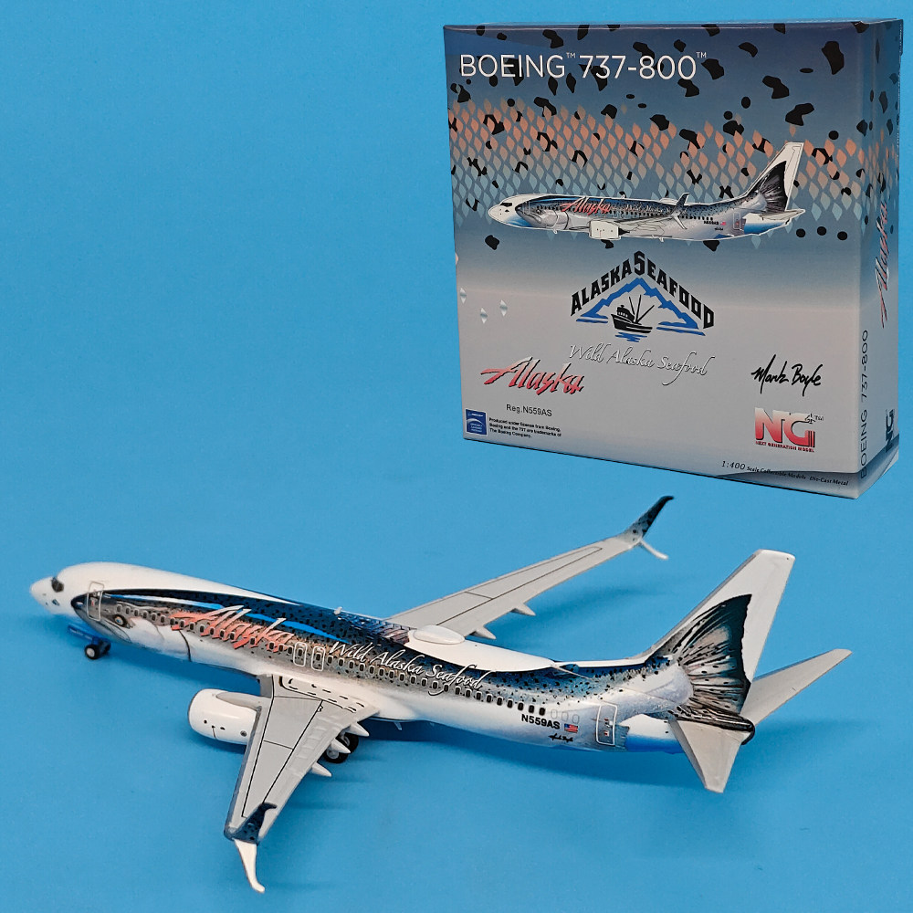 1:400阿拉斯加航空B737-800客机N559AS合金飞机模型摆件NG