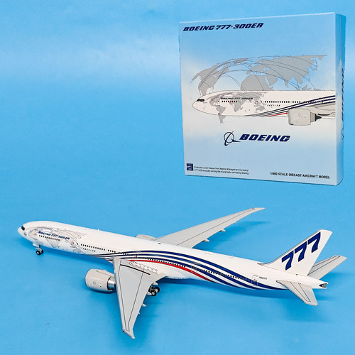 1:400波音原厂B777-300ER客机N5017V飞机模型合金仿真摆件JC
