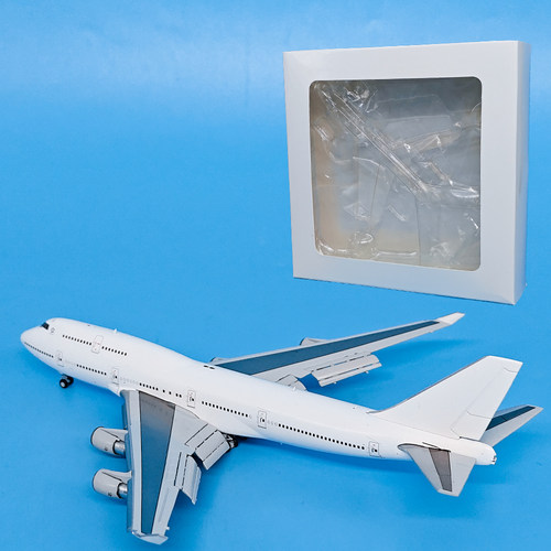 1:400 B747-400客机襟翼版白模飞机模型合金仿真金属摆件JC