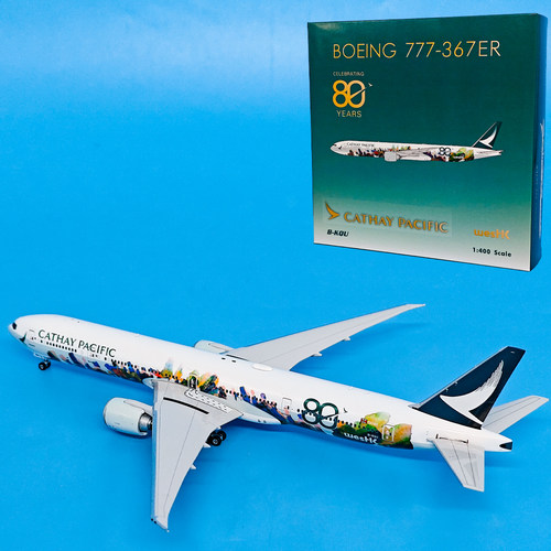 Phoenix 1:400 国泰航空B777-300ER客机B-KQU合金收藏摆件