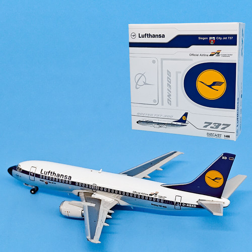 1:400汉莎航空B737-300客机D-ABXD飞机模型合金仿真金属摆件JC