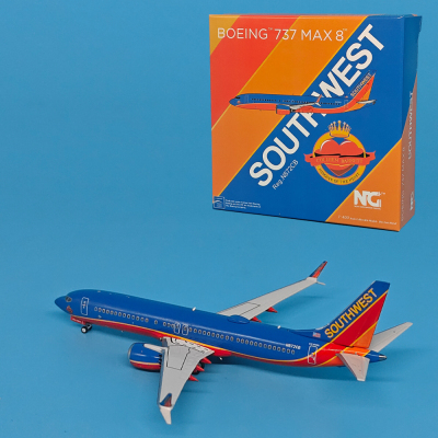 NG1:400美国西南航空B737MAX8客机N872CB成品飞机模型合金摆件