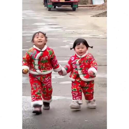 棉袄小棉袄儿童中国风男童女童大花东北碎花宝宝马甲冬季花小朋友
