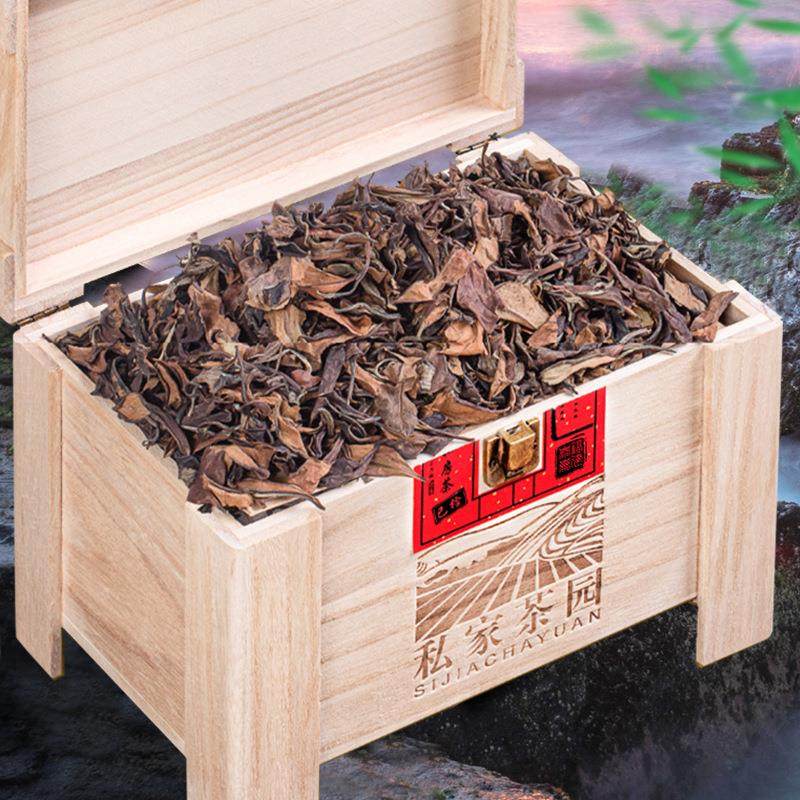 节日送礼长辈白茶礼盒福鼎老白茶寿眉白茶散茶实木茶叶礼盒装