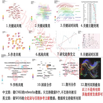 citespace代画图作图数据分析Citespace文献可视化做图时区图聚类