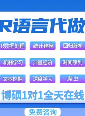 R语言代做rstudio统计时间序列stata实证分析服务python代码编写