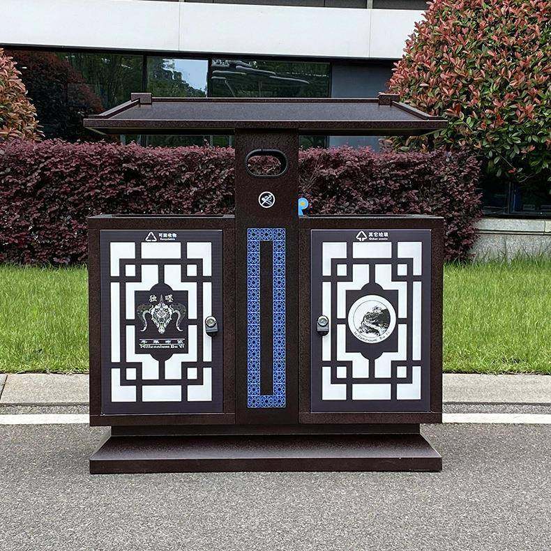 户外两分类垃圾桶仿古风景区园林垃圾桶中式景观垃圾桶户外果皮箱,基础建材,不锈钢垃圾桶,淘宝优惠券,粉丝福利购,淘宝优惠卷