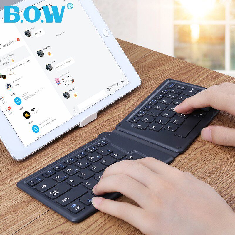 BOW航世 ipad折叠蓝牙充电键盘平板安卓手机通用无线便携外接