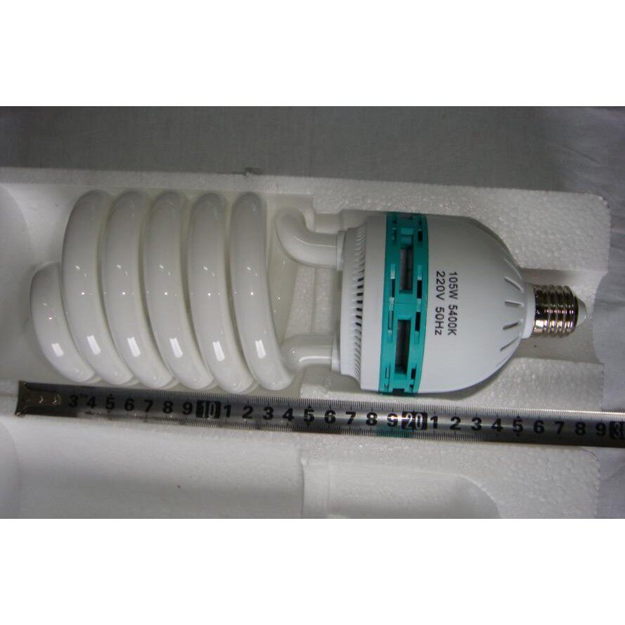 加粗加长型5500K 105W 标准色温灯泡摄影棚柔光箱专用17MM灯管