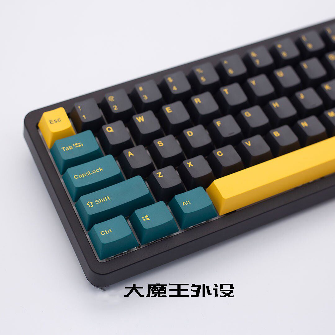光头哥马尔斯绿rudy二色键帽OEM高度pbt热升华64 78 84 87 96 980