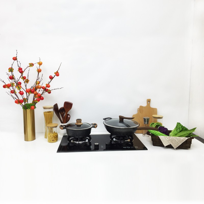 北欧现代简约样板房厨房燃气灶模型摆件轻奢摆设橱柜展厅陈列道具