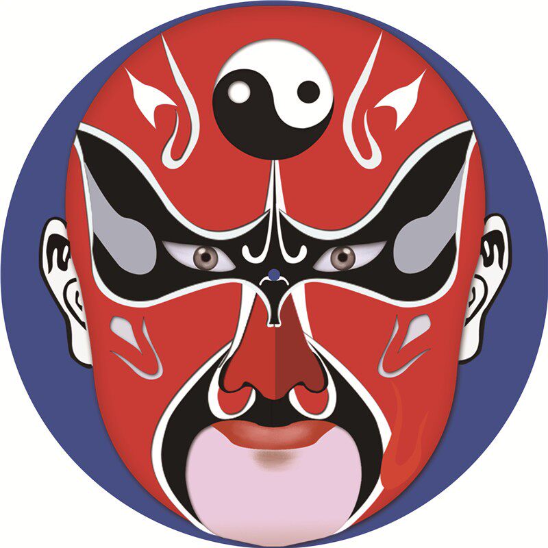 京剧川剧脸谱系列油纸伞绸布伞花纸伞装饰伞吊顶店堂装修