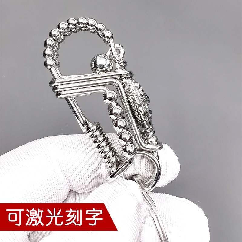 网红钥匙扣定制304不锈钢男不掉色不氧化手工防丢汽车腰挂钥匙链