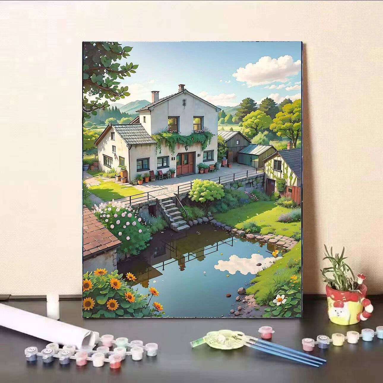 diy数字油画高级感填色画治愈系动漫2025新款涂色画成人手工解压