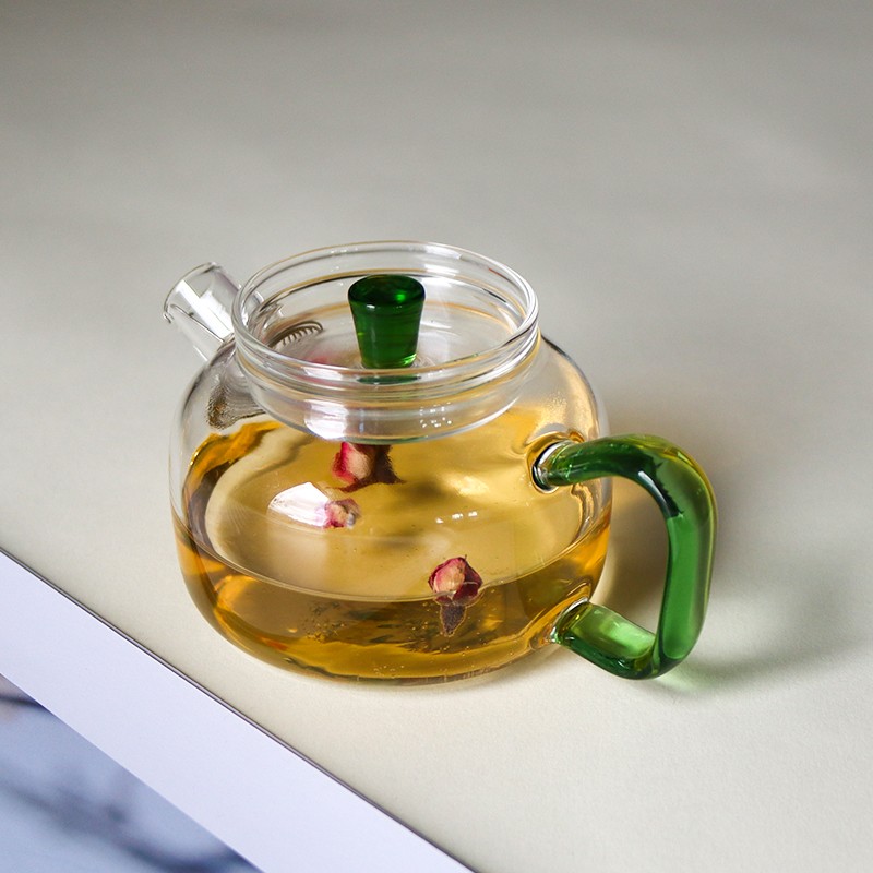 厚院 耐热玻璃泡茶壶家用带滤嘴煮茶壶花茶暖茶器茶室酒店温茶壶
