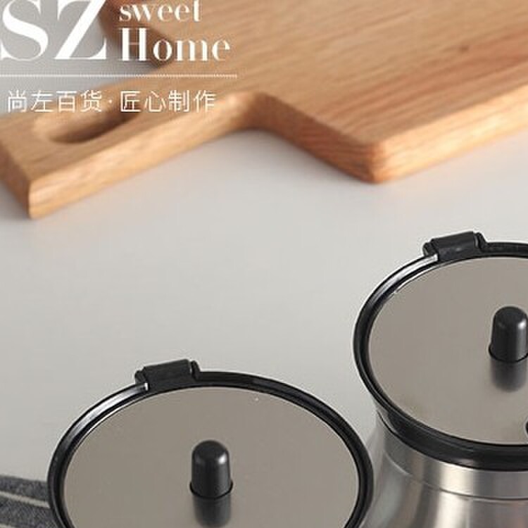 调料盒商用烧烤调味罐厨房不锈钢玻璃辣椒油专用罐味精盐罐佐料罐