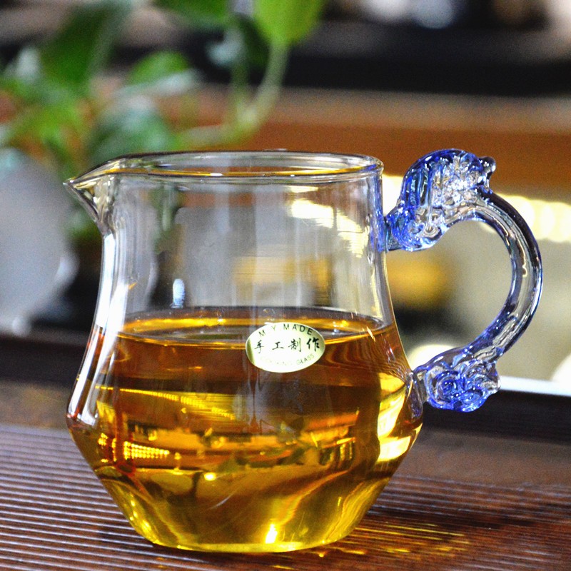 包邮加厚76款琉璃龙把玻璃公道杯350ml茶海玻璃奶壶玻璃茶具玻璃