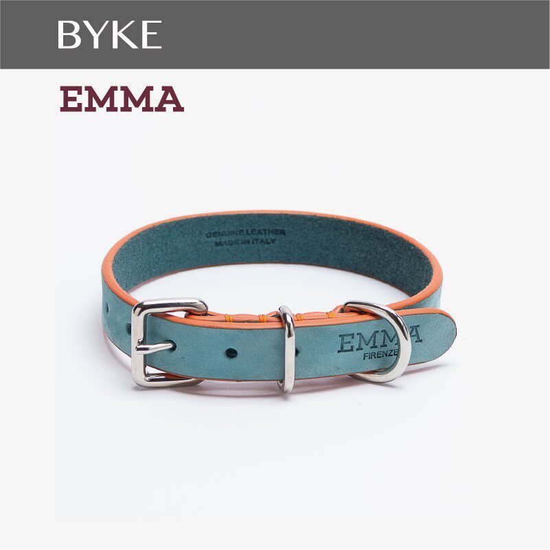 狗项圈 意大利Emma进口手工Nubuck磨砂皮脖圈柔软舒适宠物犬牵引