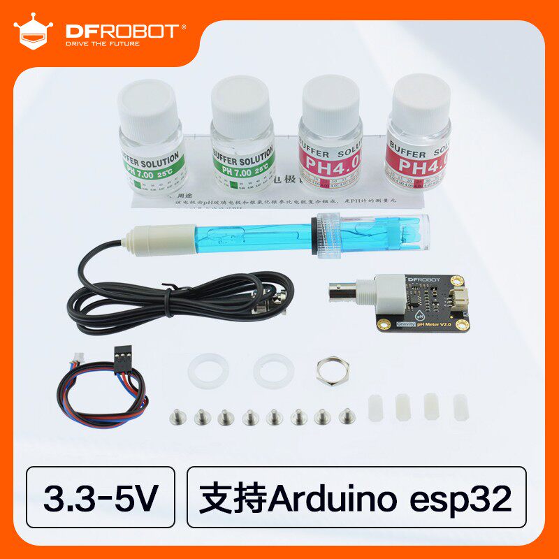 【宽电压输入】DFRobot Gravity:模拟PH计酸碱度传感器水质检测