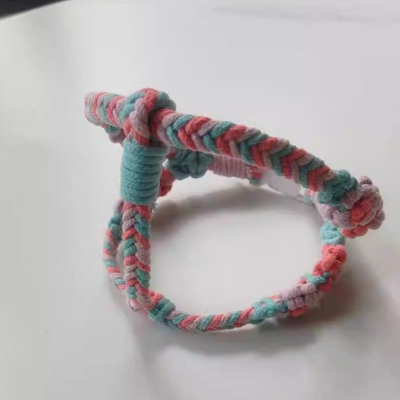 手工编织狗狗胸背中大小型柯基法斗蓝猫泰迪比熊宠物颈圈绳子项圈