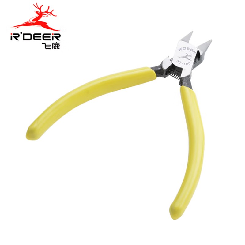 飞鹿 4吋斜咀钳 高碳钢斜嘴钳 100mm斜口钳 斜嘴钳RT-100