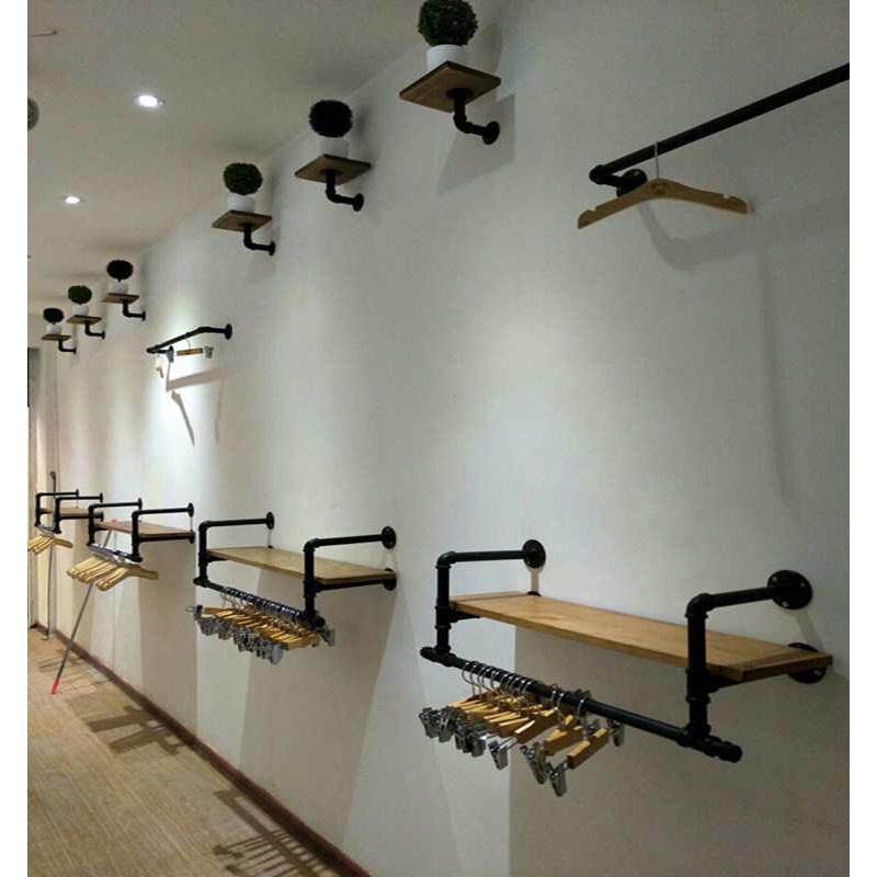 铁艺服装架上墙组合架服装架童装店展示架女装店货架复古侧挂架