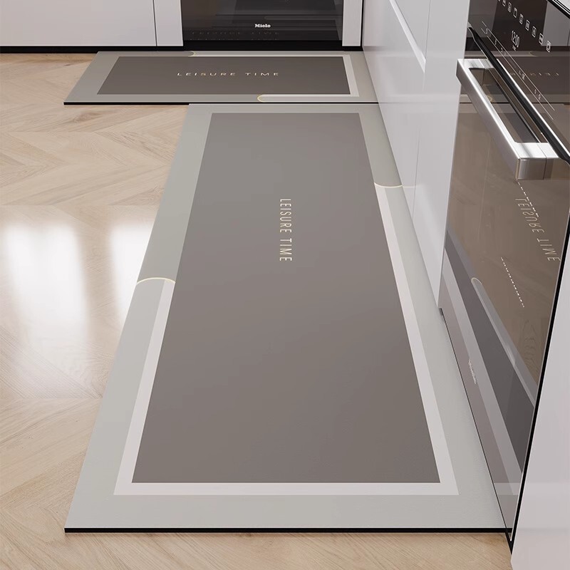 厨房地垫防滑防油吸水垫门口耐脏脚垫硅藻泥防水家用免洗可擦地毯