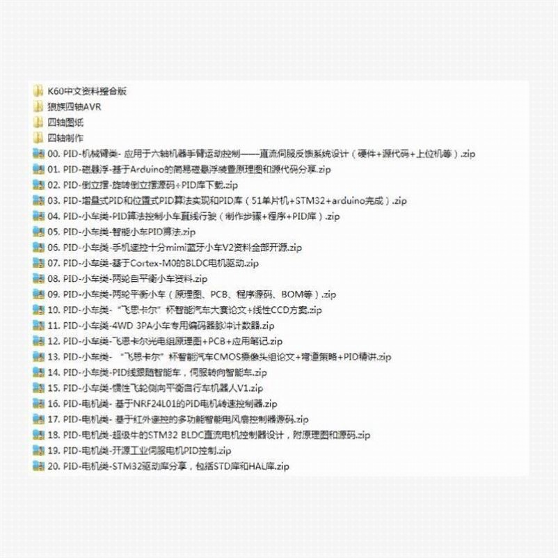 PID算法控制实例四轴飞行器平设计素材/源文件