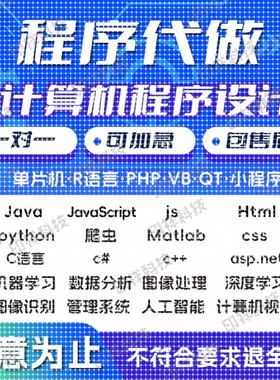 python代编程Java代做c/c++代码代写R语言数据分析c#程序爬虫接单