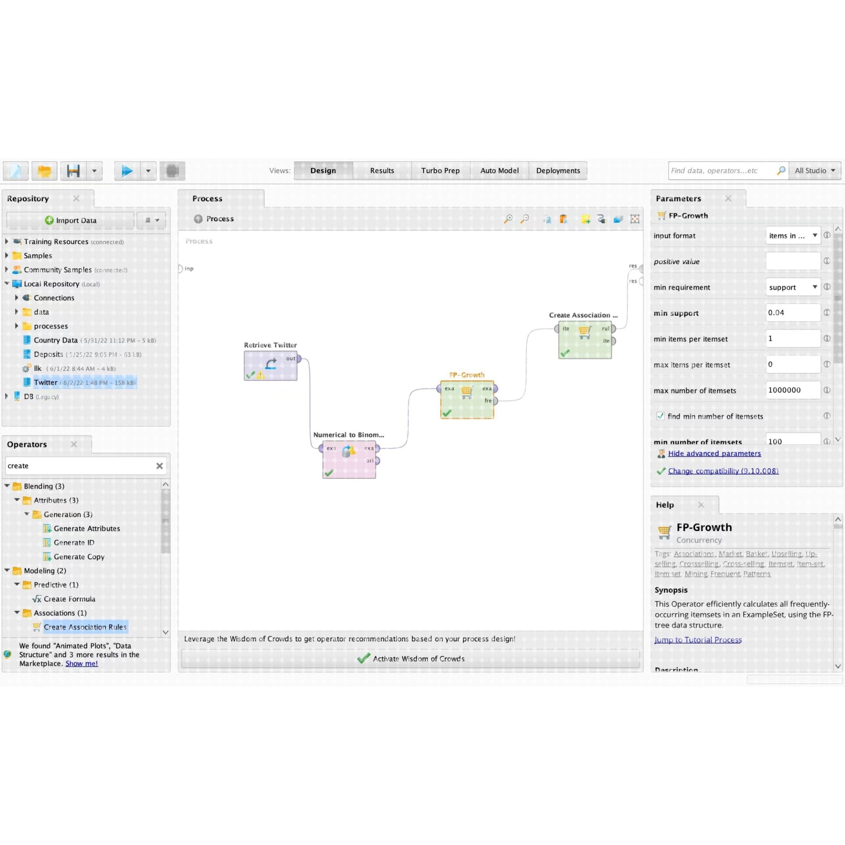 RapidMiner分类聚类回归神经网络关联规则可视化数据分析指导咨询