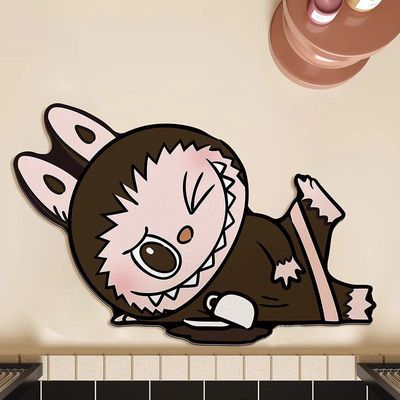 Tesco卫生间淋浴房厕所硅藻干软防滑门垫速地垫浴室吸水脚垫labub