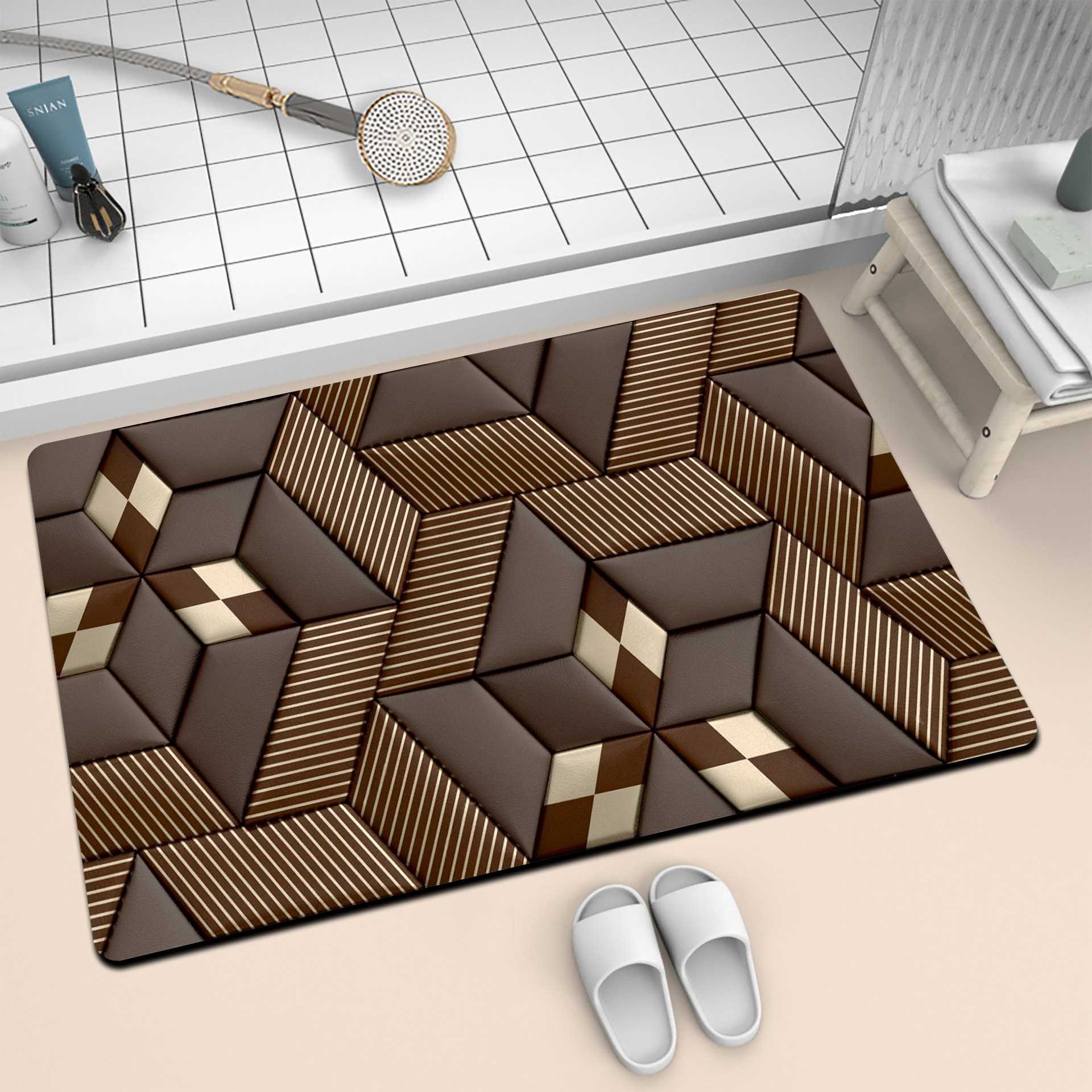 法国地垫耐脏耐磨入户吸水防滑门口地垫满铺浴室轻奢家用脚垫卫浴